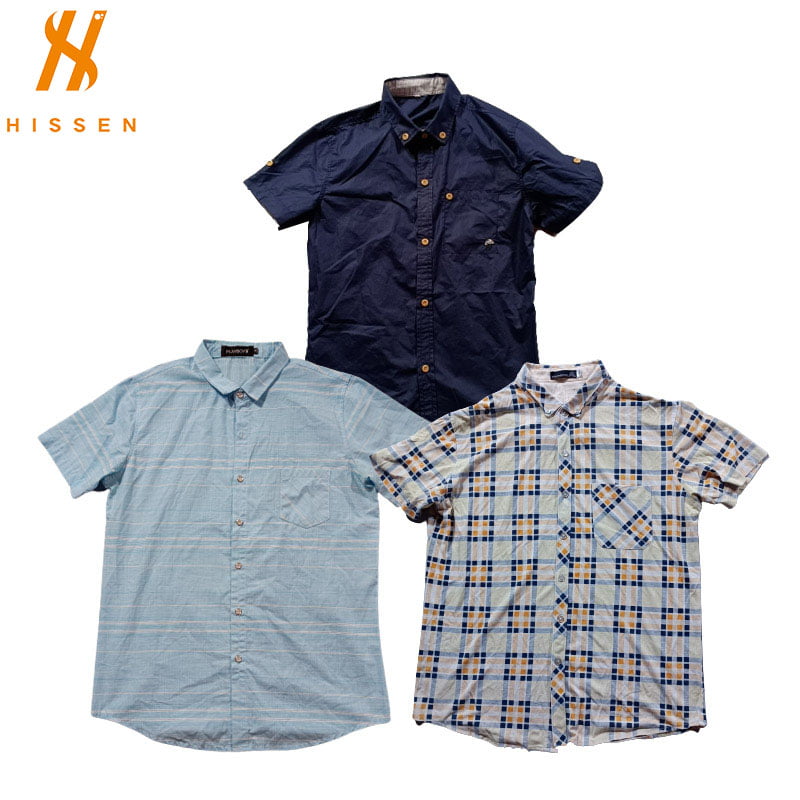 Used Men Shirt Short Sleeve Second Hand Shirts Store Factory Price