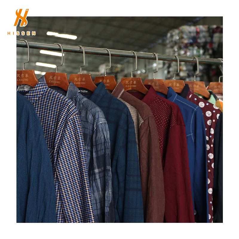 Hissen Used men winter shirt buy second hand clothes in bales For Sale From China