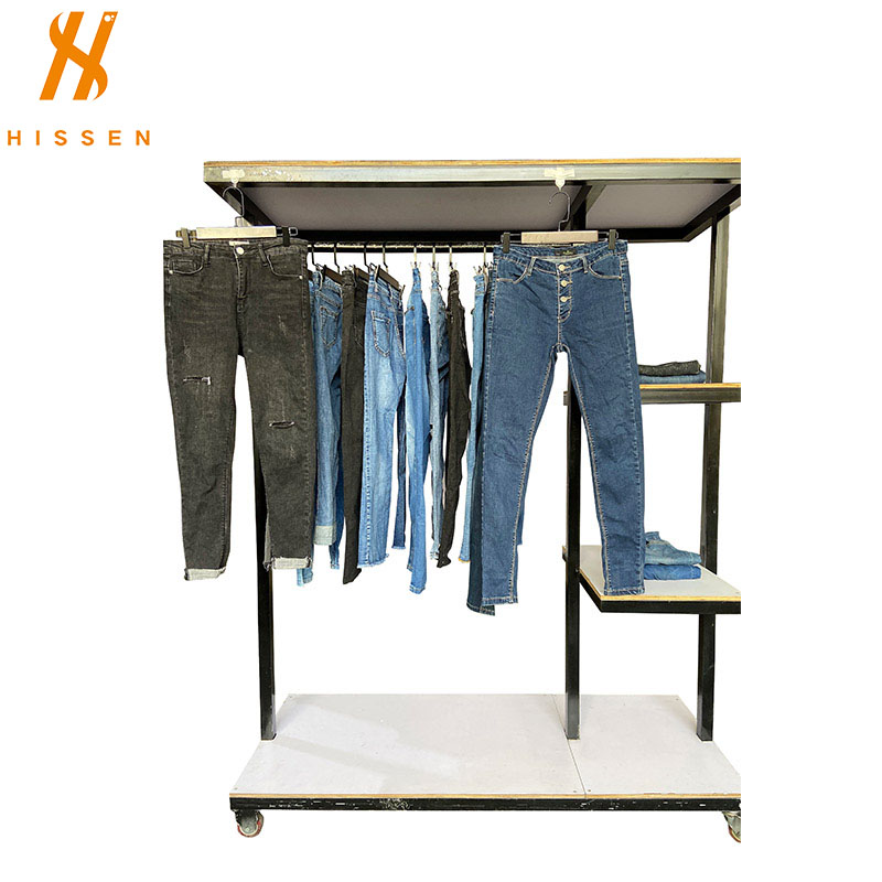 Second hand clothes used clothing wholesale ladies jeans pants bales