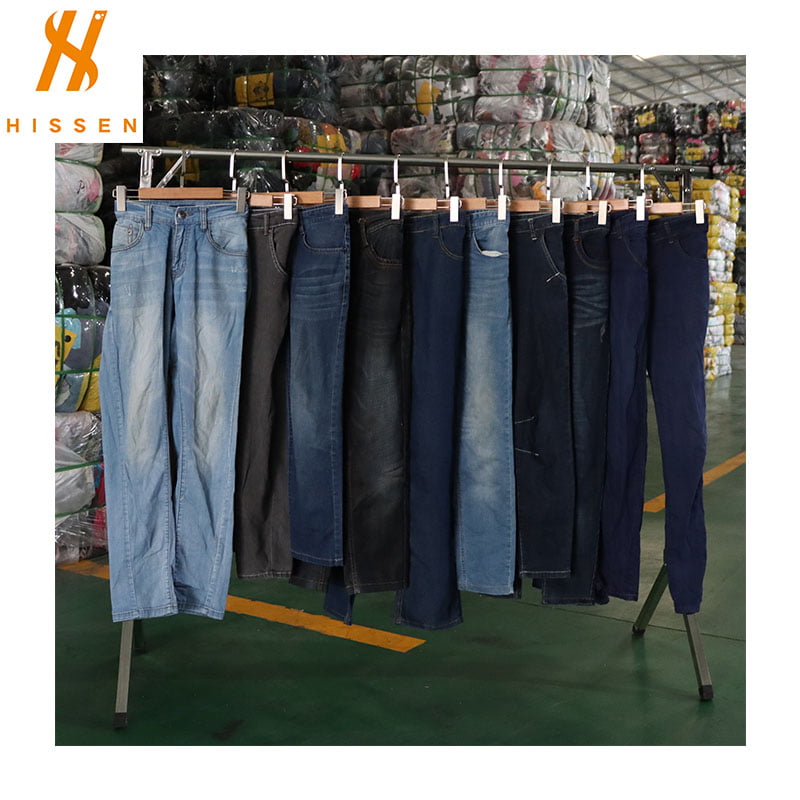 Calças jeans femininas de segunda mão roupas de segunda mão no sudeste da Ásia