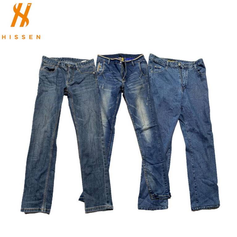 Hissen Used Men Jeans Pants Thrift Jeans For Sale In Guangzhou