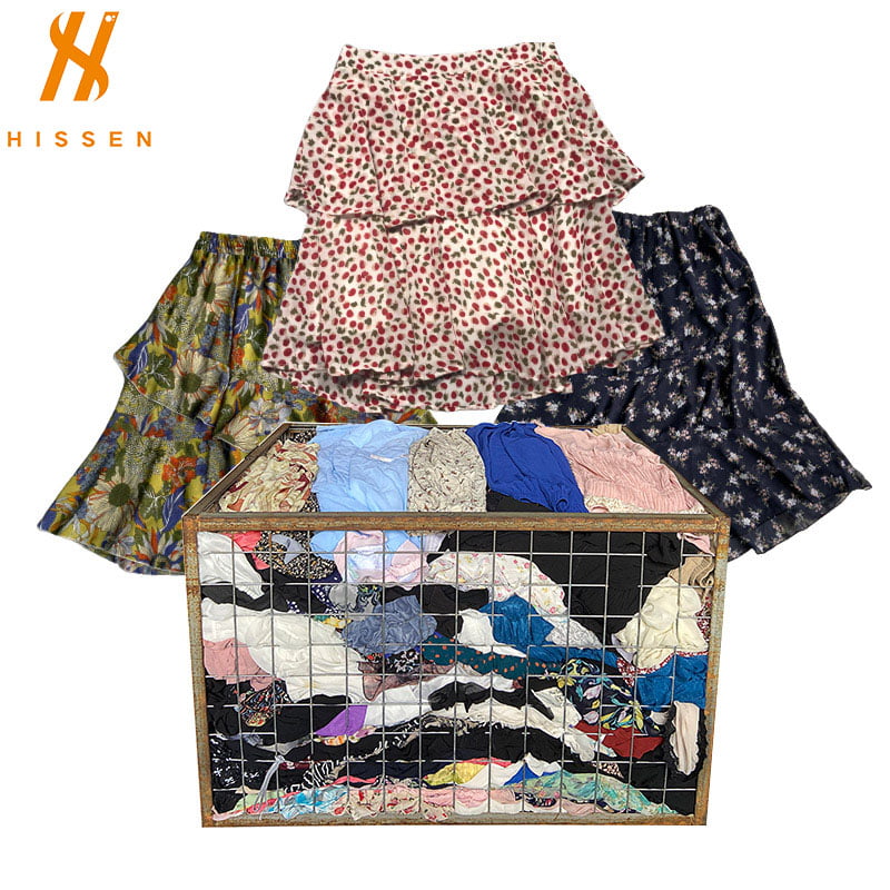 Used Ladies Silk Skirt Second Hand Clothing Stores From China Factory