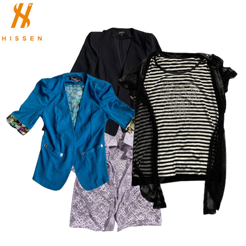 Jaqueta de moda feminina usada vendendo roupas usadas para venda em contêiner