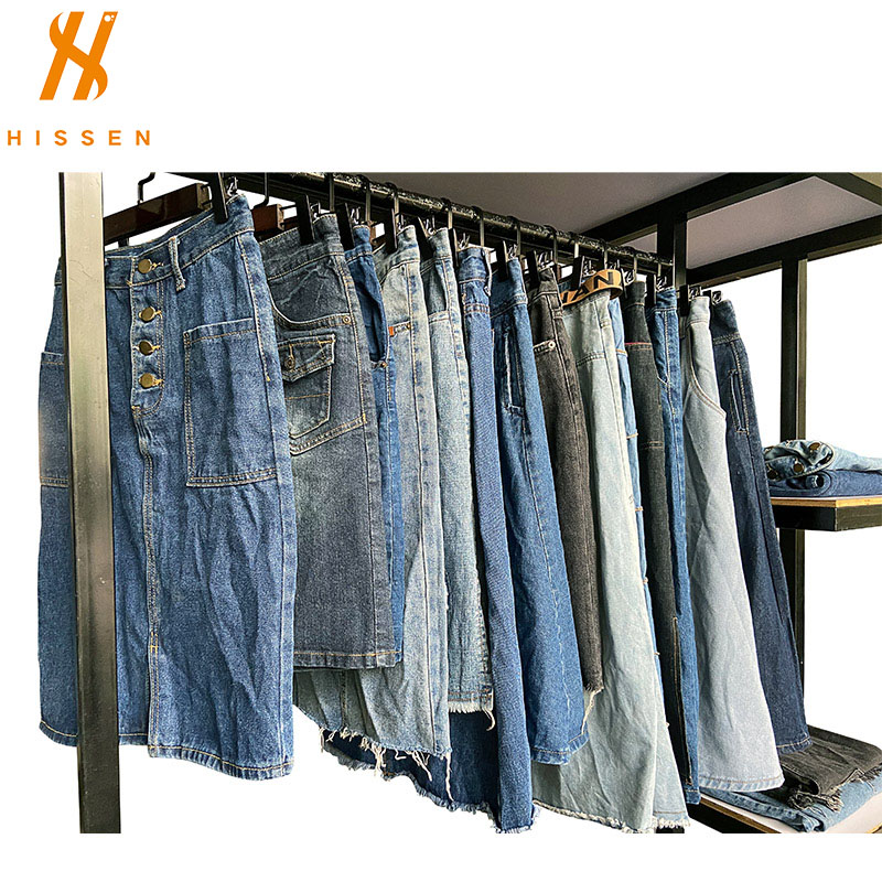 Second Hand Ladies Denim Skirt bale dress wholesale For Sale From China
