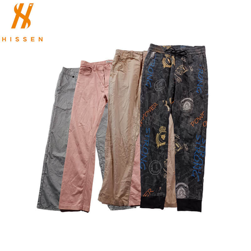 Hissen 2nd Hand Men Pants Men Second Hand Clothing Bales in China -