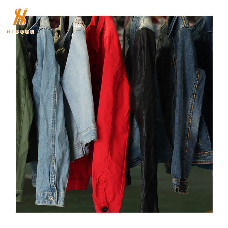 Fardos de roupas usadas de camisa jeans usada