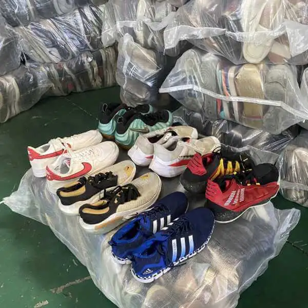 Picture shows second-hand brand shoes