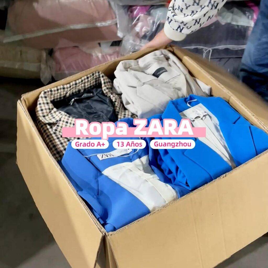 baler of used zara clothes