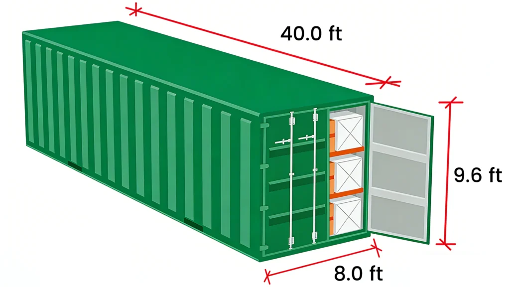 40ft container loading