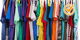 bright color used clothes