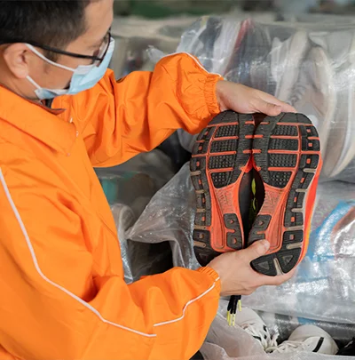 Initial used shoes Bale Inspection