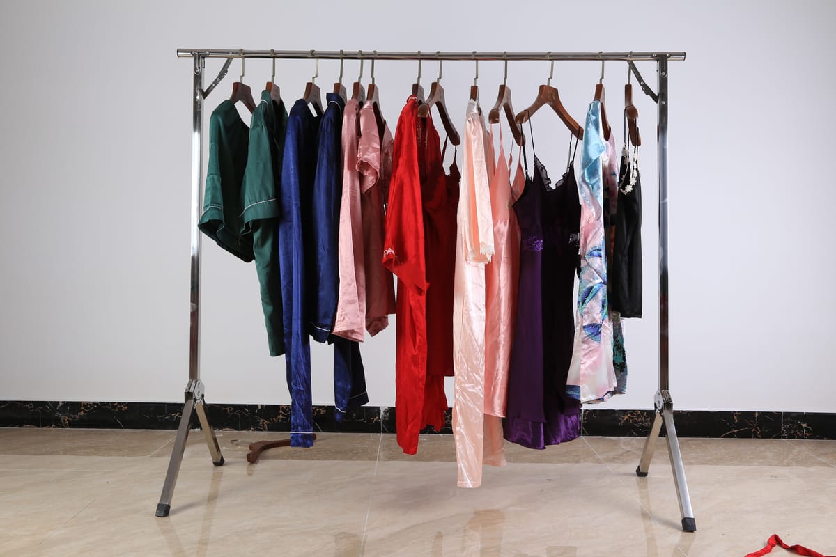 Silk pajamas from wholesale used clothing bales sorted by quality