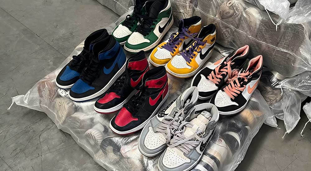Used Branded Shoes bales
