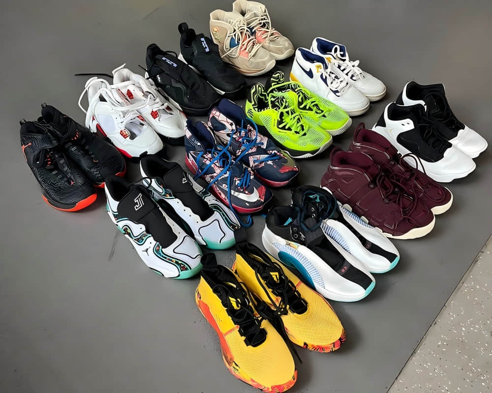 Washed Used Basketball Shoes