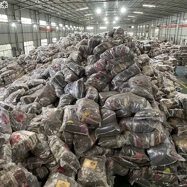 Container ready used bags loading