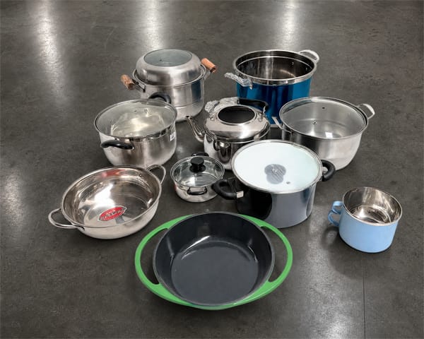 Stainless steel cookware set stock wholesale