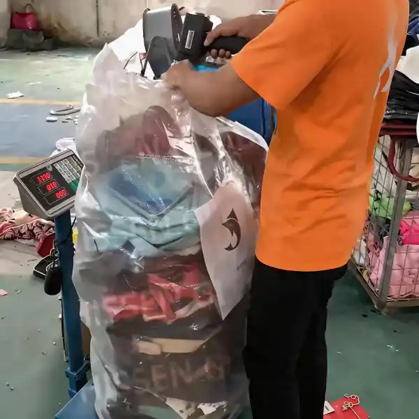 Used bags packing process