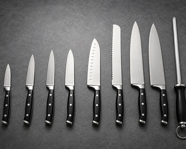 Kitchen knives assortment stock wholesale