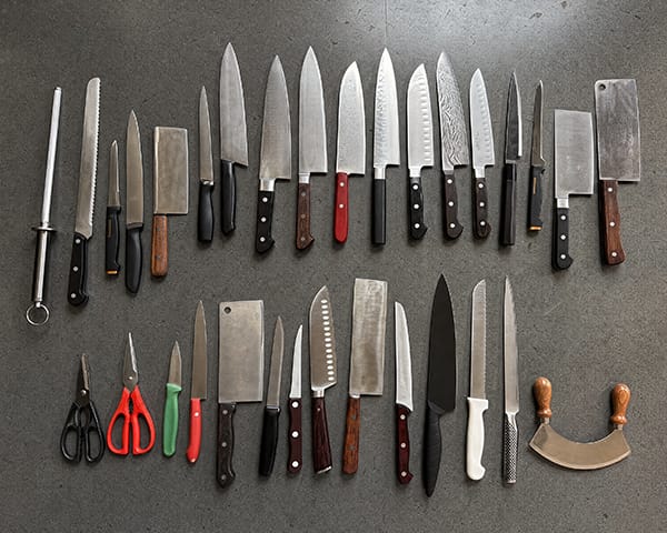 Kitchen knives assortment stock wholesale