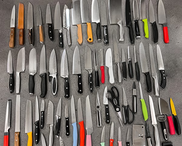 Kitchen knives assortment stock wholesale