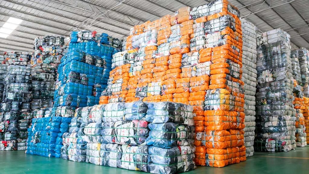 second hand clothes bales stock
