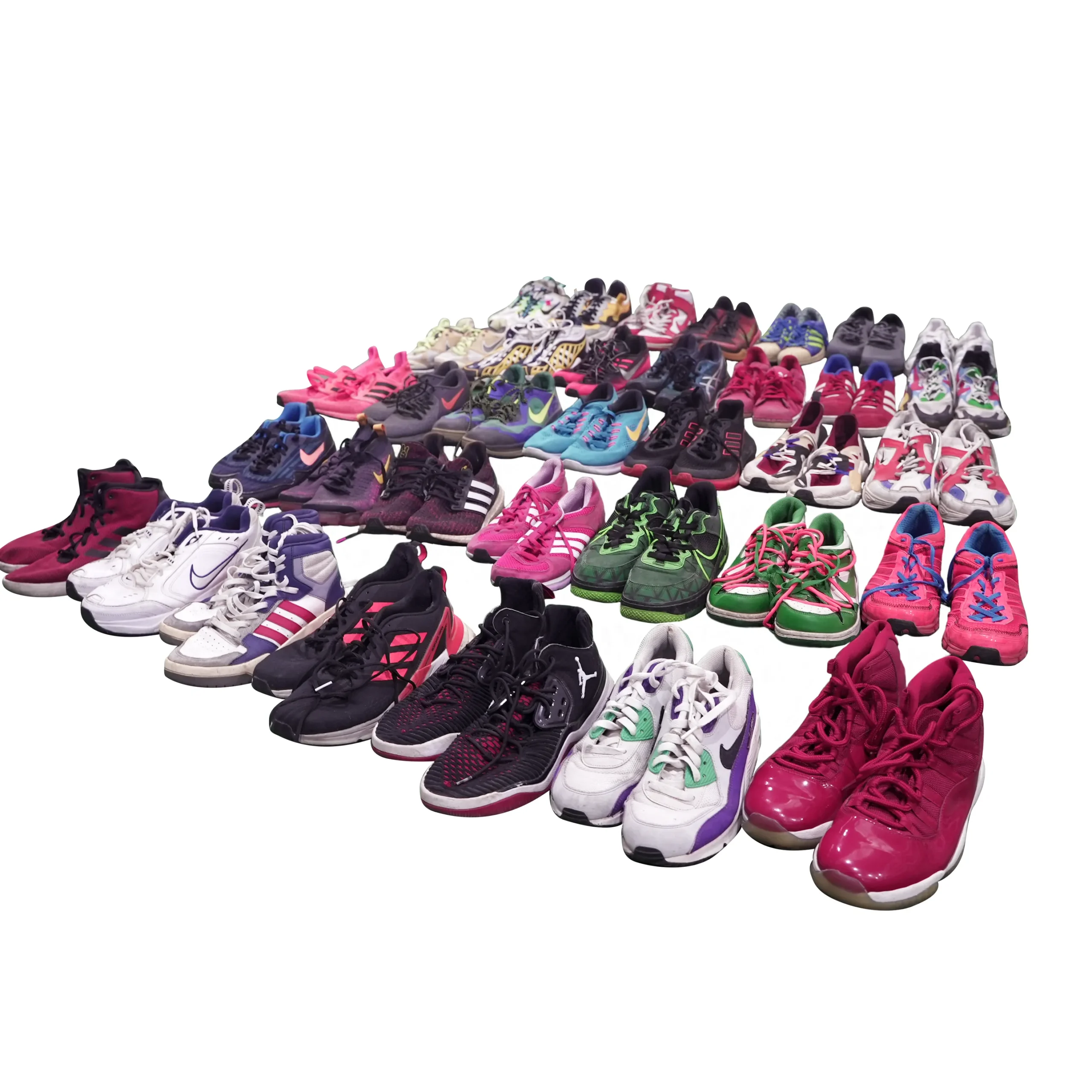 Mixed used shoes bale breakdown — sneakers casual dress sandals boots percentages