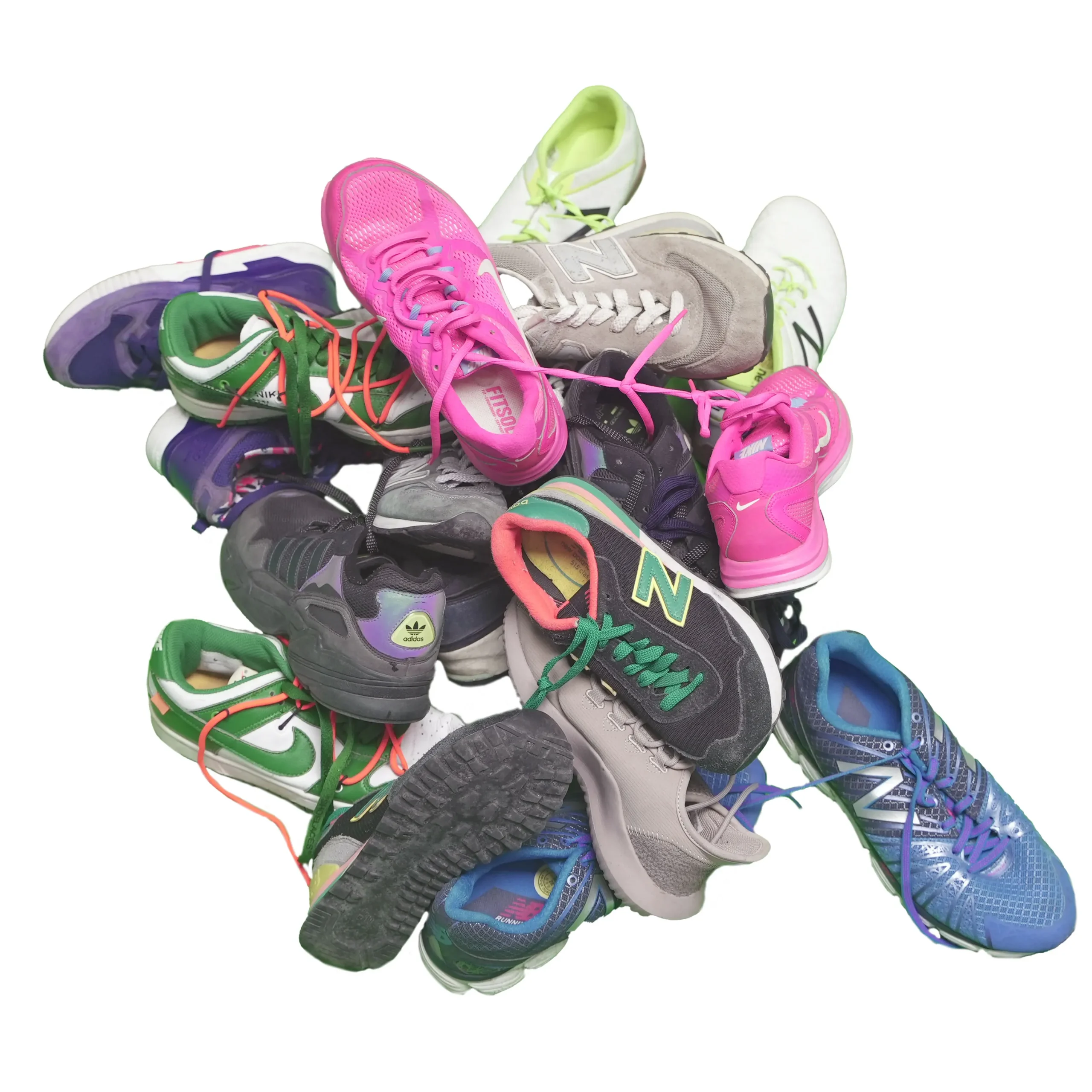 Mixed used shoes bale — sneakers and athletic footwear for wholesale export