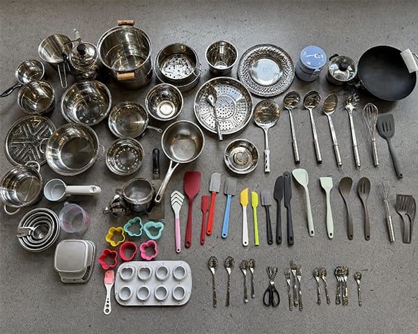 Stainless steel cookware set stock wholesale