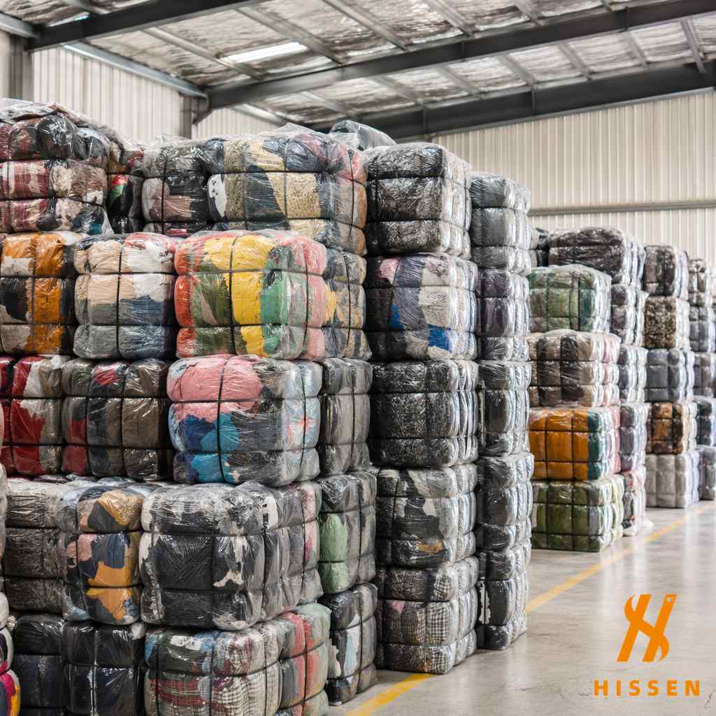 Hissen Global sorted used clothing bales ready for export