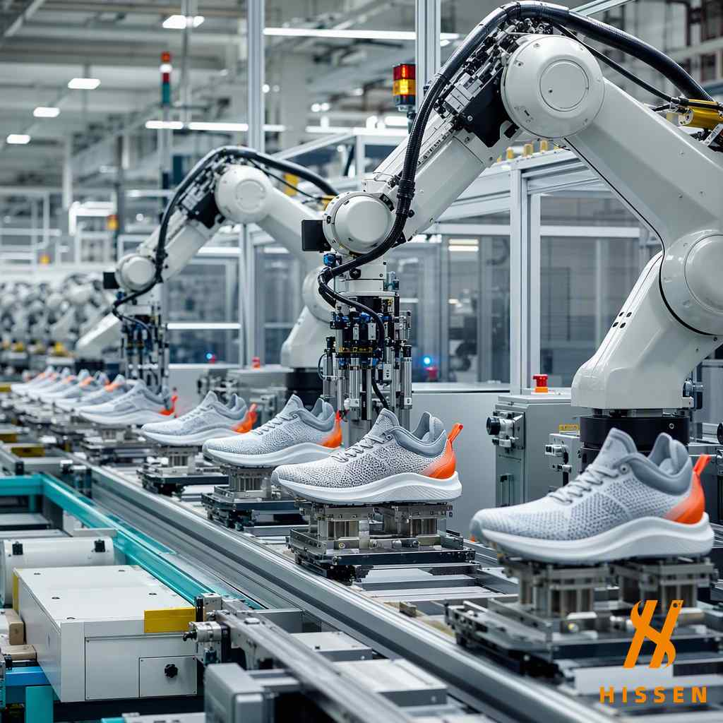 Modern Chinese shoe factory production line