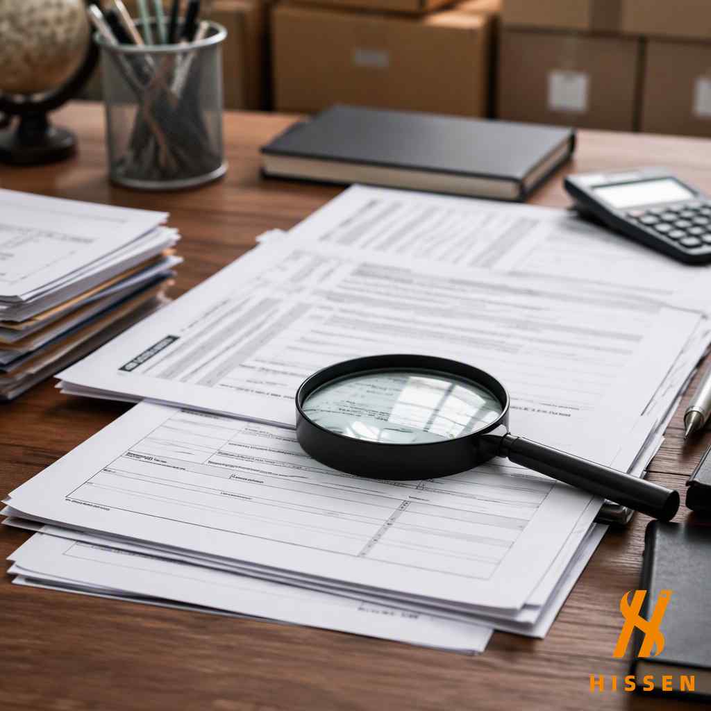Trade documents and compliance paperwork review for shoe import